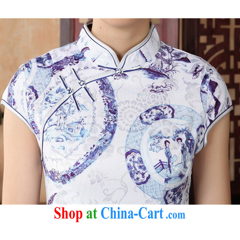 According to fuser summer new female ethnic wind improved Chinese qipao, for a tight short cultivation, the Lao People's Chinese cheongsam dress LGD/D #0226 figure 2 XL, fuser, and shopping on the Internet