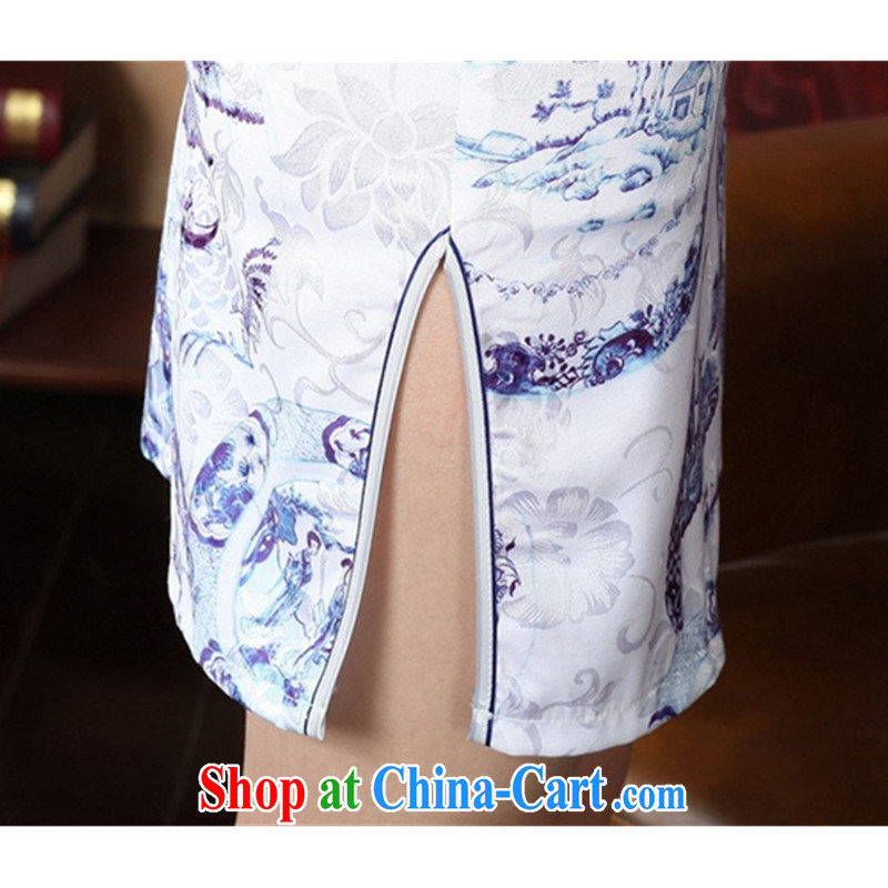 According to fuser summer new female ethnic wind improved Chinese qipao, for a tight short cultivation, the Lao People's Chinese cheongsam dress LGD/D #0226 figure 2 XL, fuser, and shopping on the Internet