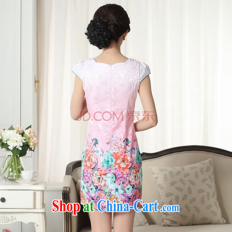 Nigeria, the Summer new female elegance short Chinese qipao improved graphics thin short cheongsam picture color XXL, Nigeria, and, shopping on the Internet