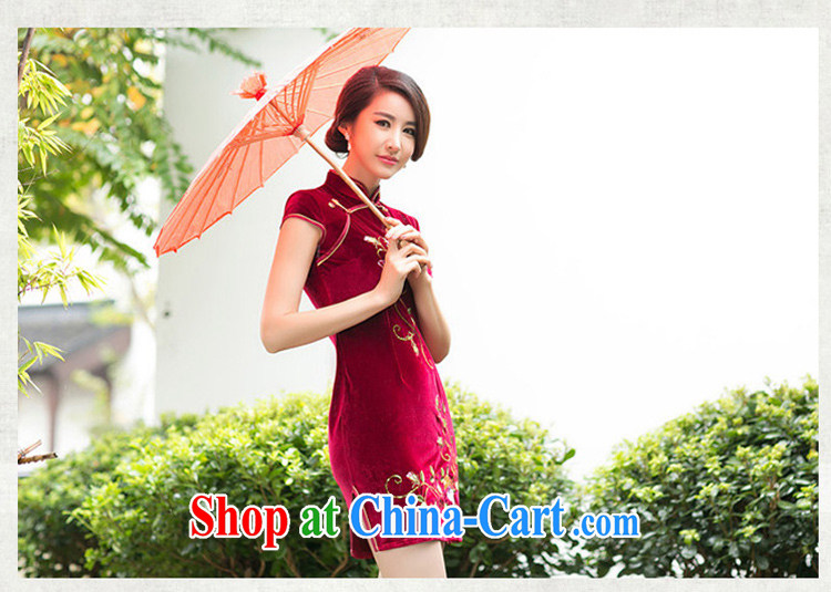 The cross-sectoral 3 Windsor health and spend 2015 new spring and summer wear wool embroidered improved daily cheongsam dress, collar cheongsam dress ZA 085 blue XL pictures, price, brand platters! Elections are good character, the national distribution, so why buy now enjoy more preferential! Health