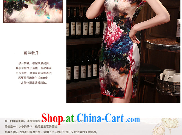 pro-am 2015 New Silk Cheongsam dress, Retro sauna silk summer dresses daily dress improved stylish red 2 XL pictures, price, brand platters! Elections are good character, the national distribution, so why buy now enjoy more preferential! Health
