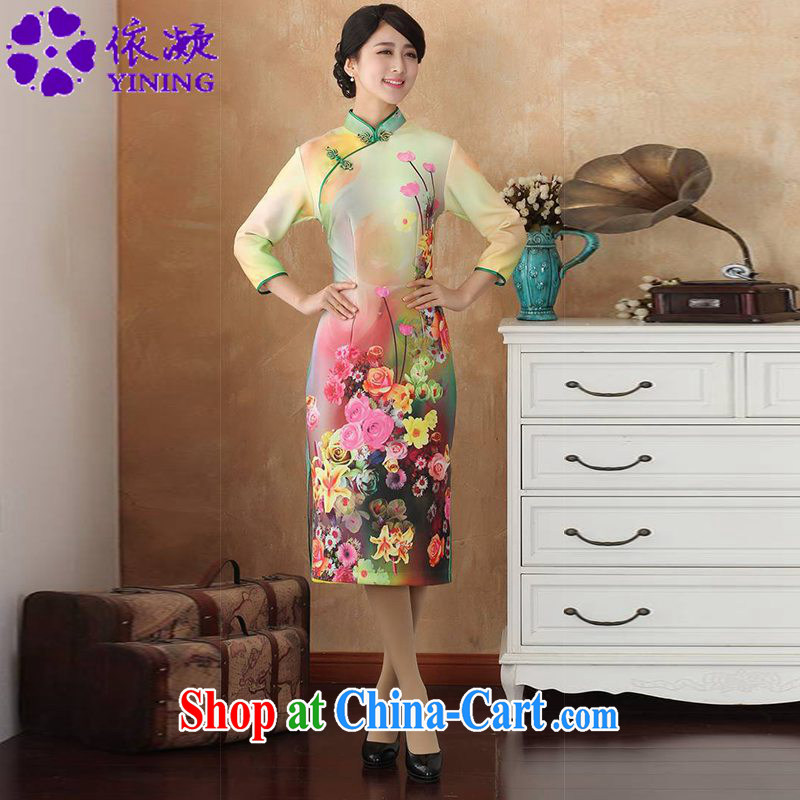 According to fuser new female Chinese improved Chinese qipao, for a tight Classic tray for low-power's cultivating Chinese qipao dress WNS_2515 _ - _1 M