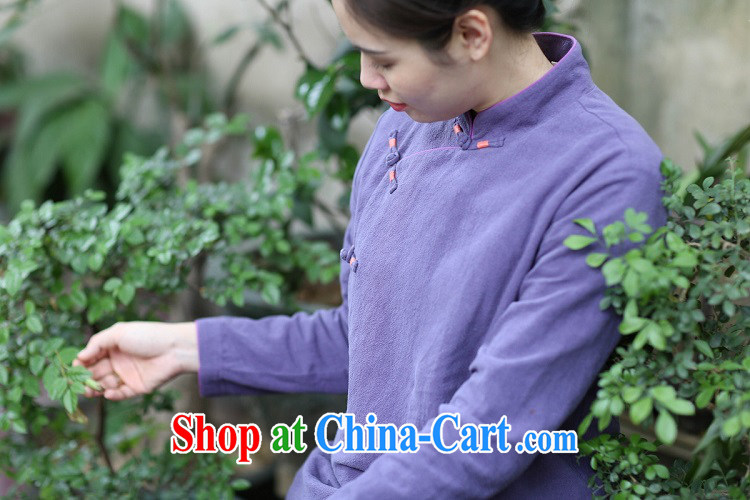 Ask a vegetarian (Yue heart -- spring and summer dress new cotton the Chinese-tie skirt qipao gown side open's 1900 purple cheongsam $450 L pictures, price, brand platters! Elections are good character, the national distribution, so why buy now enjoy more preferential! Health