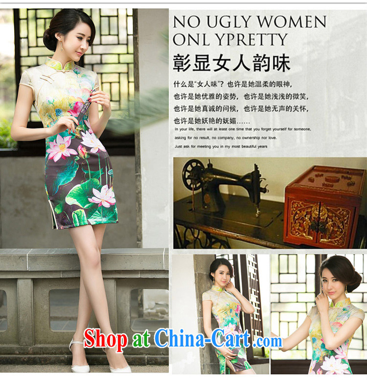 The cross-sectoral youth Elizabeth's eyes new summer silk low-power's improved day-old fashioned qipao cheongsam dress, Ms. stamp duty cheongsam dress ZA suit 049 2 XL pictures, price, brand platters! Elections are good character, the national distribution, so why buy now enjoy more preferential! Health