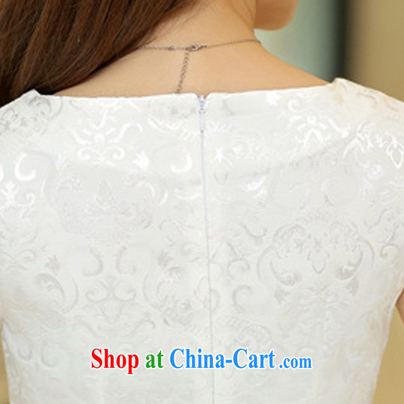 Colors of autumn, the 2015 spring and summer new retro fashion embroidery white beauty package and short cheongsam dress white XL, Autumn colors, and the United States, shopping on the Internet