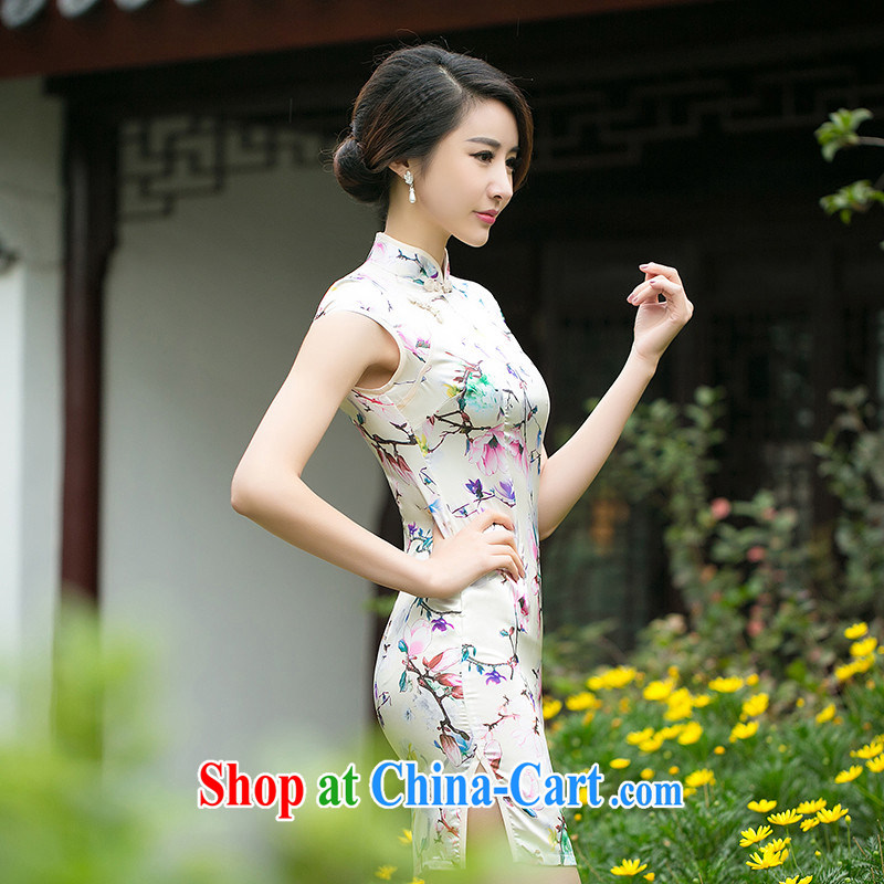 The cross-sectoral Mona Lisa of new summer daily improved cheongsam dress hand-tie-'s cheongsam dress, qipao ZA suit 051 2 XL, cross-sectoral, Elizabeth, and shopping on the Internet
