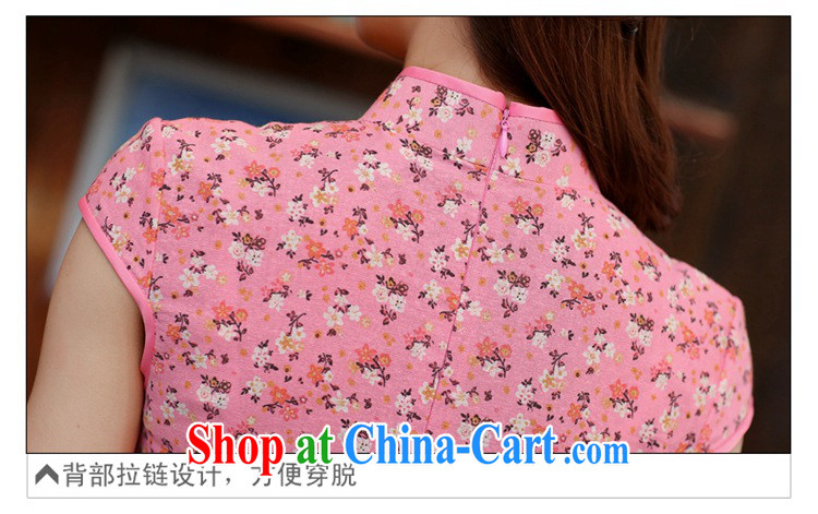 2015 new summer improved stylish beauty short-sleeved dresses retro floral double-collar jacquard cotton cheongsam dress 985 Butterfly Dance flowers XL pictures, price, brand platters! Elections are good character, the national distribution, so why buy now enjoy more preferential! Health