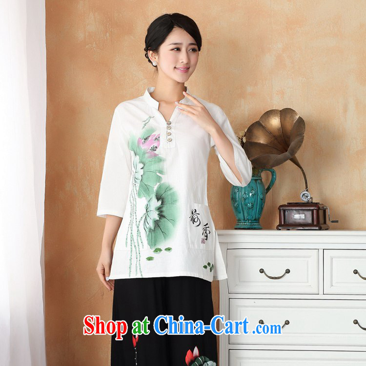 According to fuser new female Ethnic Wind improved Chinese qipao, for hand-painted 7 short sleeve T-shirt with WNS/2392 # 1 #3 XL pictures, price, brand platters! Elections are good character, the national distribution, so why buy now enjoy more preferential! Health