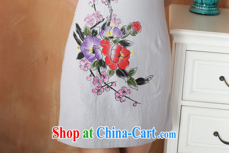 To fuser new female retro ethnic wind improved Chinese qipao, for hand-painted cultivating short-sleeved Chinese cheongsam dress WNS/2396 # 2 #2 XL pictures, price, brand platters! Elections are good character, the national distribution, so why buy now enjoy more preferential! Health