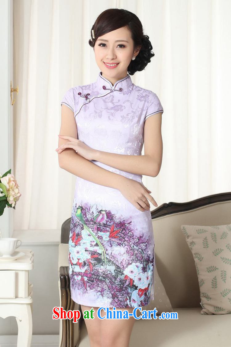 Floor is floor lady stylish jacquard cotton cultivating short cheongsam dress new Chinese qipao gown picture color 2 XL pictures, price, brand platters! Elections are good character, the national distribution, so why buy now enjoy more preferential! Health