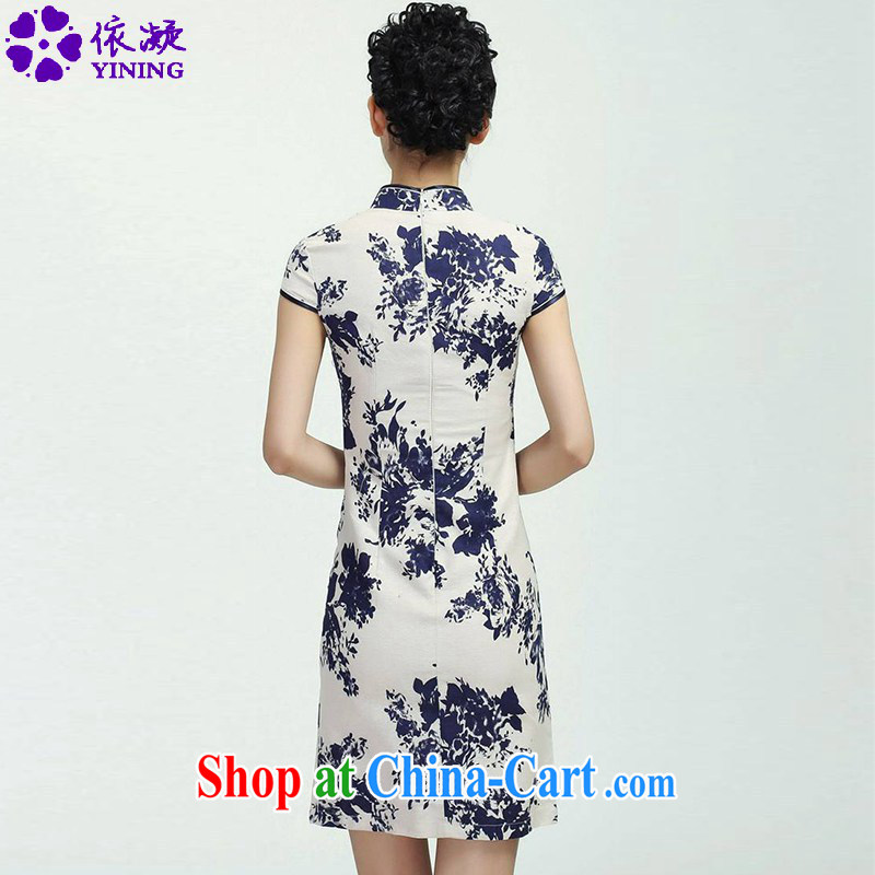 According to fuser new female daily improved Chinese qipao is a flap Classic tray snaps floral beauty short Chinese qipao dress WNS/2368 #3 - 3 #2 XL, fuser, and shopping on the Internet