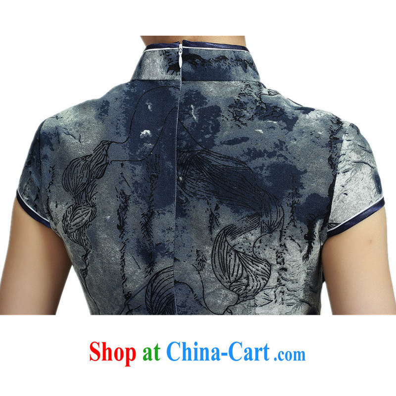 According to fuser new female daily improved Chinese qipao is a flap Classic tray snaps floral beauty short Chinese qipao dress WNS/2368 #3 - 3 #2 XL, fuser, and shopping on the Internet