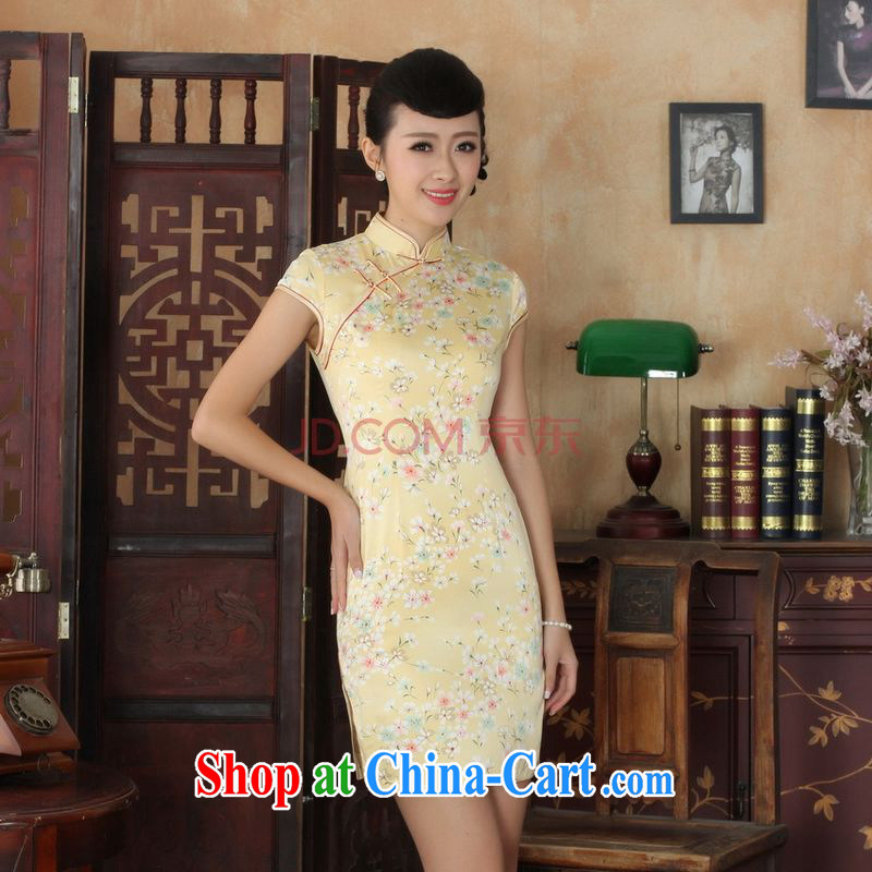 Nigeria, the Summer new Chinese cheongsam dress girls decorated in elegant style Chinese qipao Chinese graphics thin short cheongsam picture color XXL, Nigeria, and shopping on the Internet
