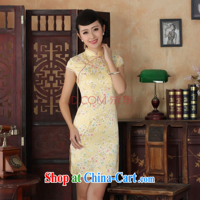Nigeria, the Summer new Chinese cheongsam dress girls decorated in elegant style Chinese qipao Chinese graphics thin short cheongsam picture color XXL, Nigeria, and shopping on the Internet