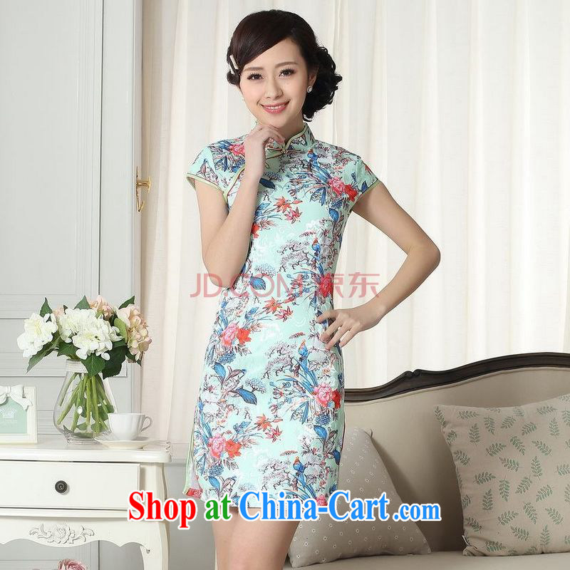 Nigeria, the new summer elegance Chinese qipao Chinese graphics thin short flag picture color XXL, Nigeria, and, shopping on the Internet