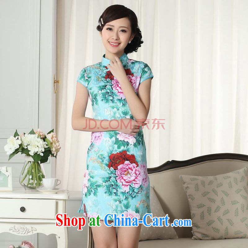 Nigeria, the new summer elegance Chinese qipao Chinese graphics thin short cheongsam picture color XL, Nigeria, and shopping on the Internet
