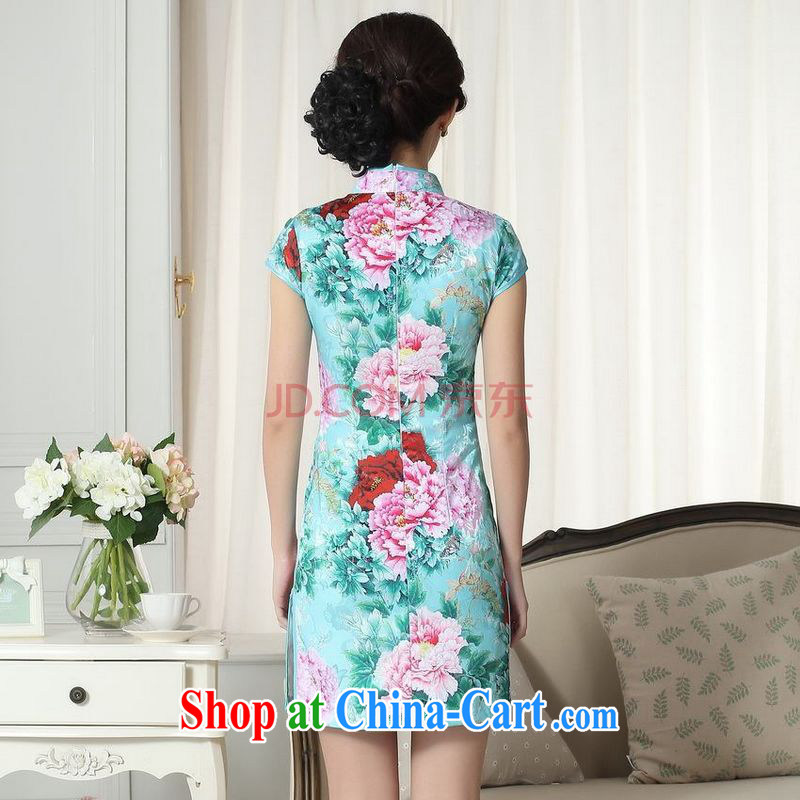 Nigeria, the new summer elegance Chinese qipao Chinese graphics thin short cheongsam picture color XL, Nigeria, and shopping on the Internet