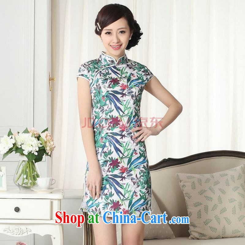 Nigeria, the new summer elegance Chinese qipao Chinese graphics thin short cheongsam picture color XXL, Nigeria, and shopping on the Internet