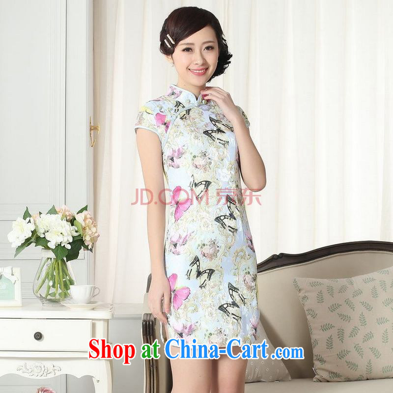 Nigeria, the new summer elegance Chinese qipao Chinese graphics thin short cheongsam picture color XXL, Nigeria, and shopping on the Internet