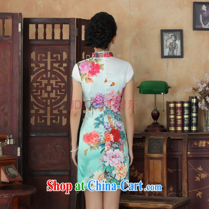 For Pont Sondé Ms. Diane short, cultivating Chinese qipao new female elegance Chinese qipao dress Chinese graphics thin short cheongsam picture color XXL, Pont Sondé health Diane, shopping on the Internet