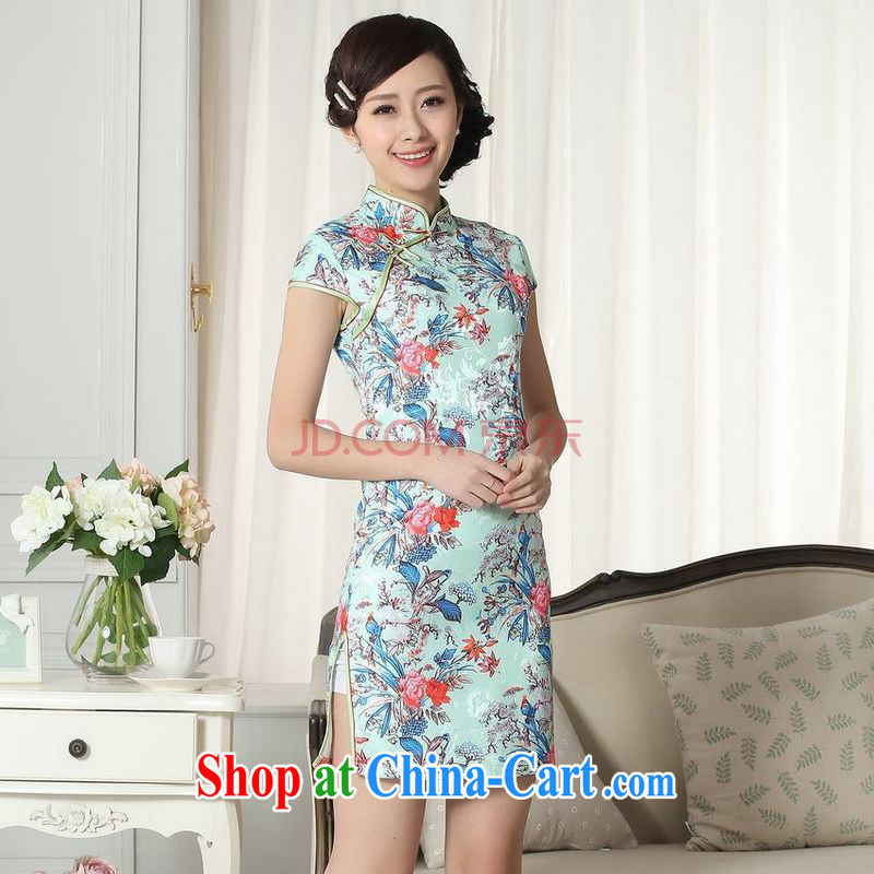 For Pont Sondé Diane new summer elegance Chinese qipao,Chinese graphics thin short flag picture color XXL, Pont Sondé Diana close, shopping on the Internet