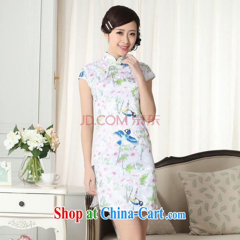 For Pont Sondé Diane new summer elegance Chinese qipao Chinese graphics thin short cheongsam picture color XXL