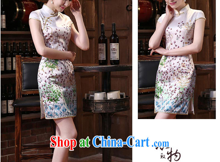 pro-am 2015 new spring dresses dresses summer retro sauna silk daily Silk Cheongsam dress improved stylish suit 2 XL pictures, price, brand platters! Elections are good character, the national distribution, so why buy now enjoy more preferential! Health
