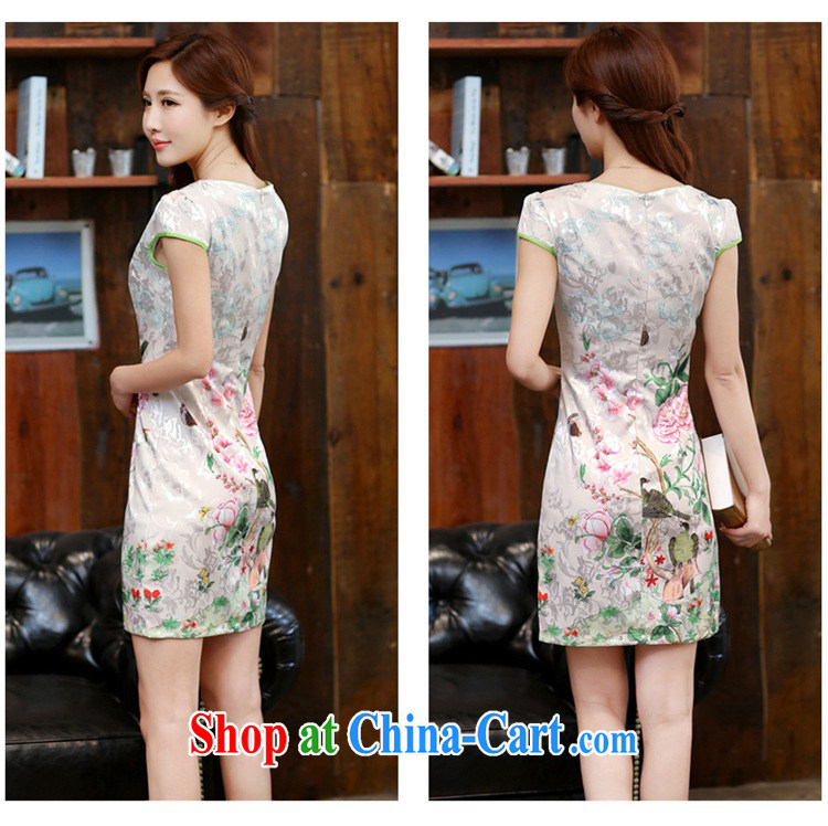 2015 new spring and summer white Peony jacquard cotton retro daily improved cheongsam dress style female Dan Feng cited butterfly XXL pictures, price, brand platters! Elections are good character, the national distribution, so why buy now enjoy more preferential! Health