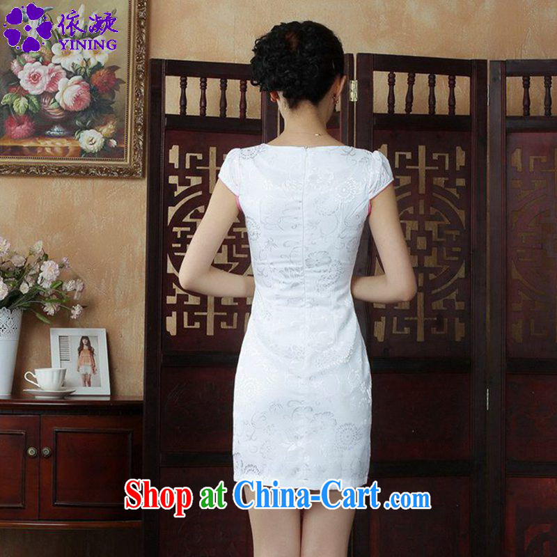 According to fuser new female retro improved Chinese Chinese qipao rounded ends to spend cultivating short Chinese qipao dress LGD/D 0232 #as figure 2 XL, fuser, and shopping on the Internet