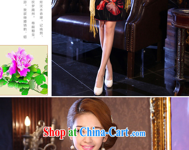 The pro-am 2015 as soon as possible summer new short wedding wedding banquet, older mothers with velvet cheongsam dress dark 2 XL pictures, price, brand platters! Elections are good character, the national distribution, so why buy now enjoy more preferential! Health
