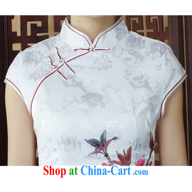 According to fuser summer stylish new ladies retro improved Chinese Chinese qipao, for a tight budget cultivating short Chinese qipao dress LGD/D #0248 figure 2 XL, fuser, and online shopping