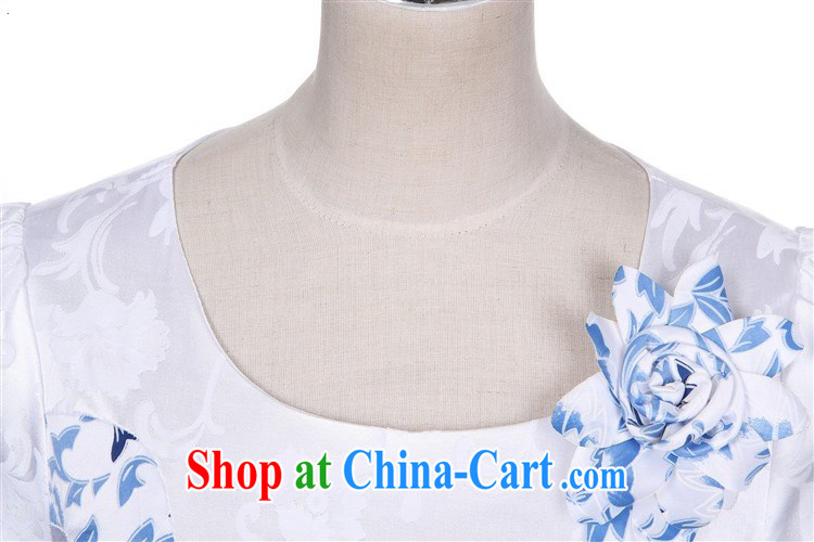 Spring cicada women 2015 new summer skirt dresses daily fashion improved short, stamp pack and lady beauty retro large code dresses 6128 white XXXL pictures, price, brand platters! Elections are good character, the national distribution, so why buy now enjoy more preferential! Health
