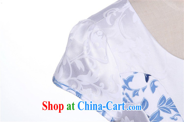 Spring cicada women 2015 new summer skirt dresses daily fashion improved short, stamp pack and lady beauty retro large code dresses 6128 white XXXL pictures, price, brand platters! Elections are good character, the national distribution, so why buy now enjoy more preferential! Health