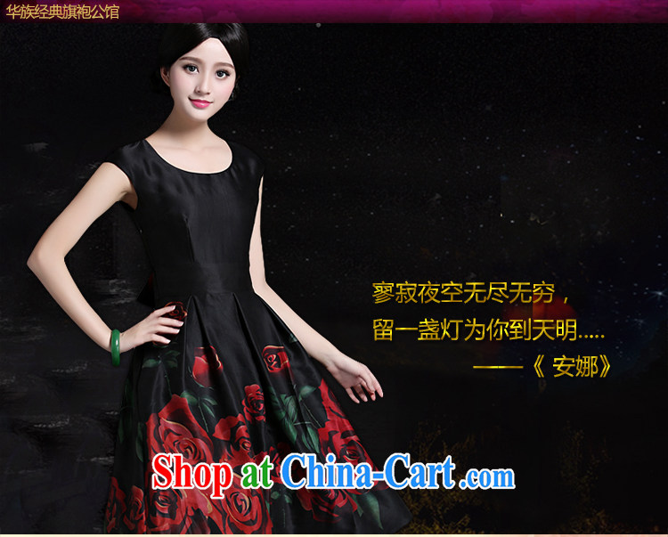 China classic 2015 summer Chinese silk, silk commuter dress, Ms. long, Retro art, fancy XXL pictures, price, brand platters! Elections are good character, the national distribution, so why buy now enjoy more preferential! Health