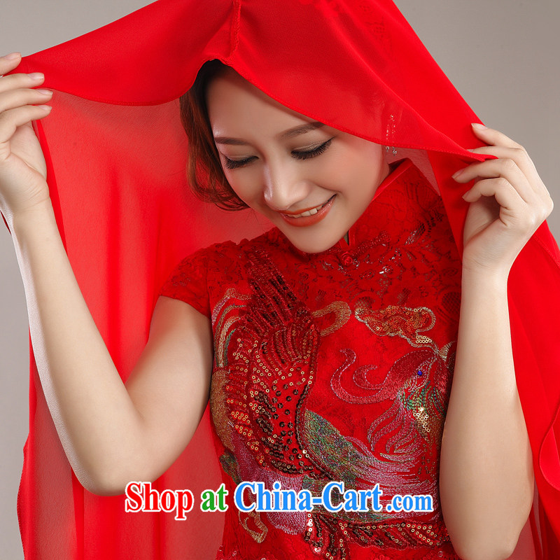 The Champs Elysees, as soon as possible, stylish and improved cheongsam dress high waist pregnant women can be seen wearing a red bridal toast serving Chinese antique dresses back door red XXL, Hong Kong, Seoul, and shopping on the Internet