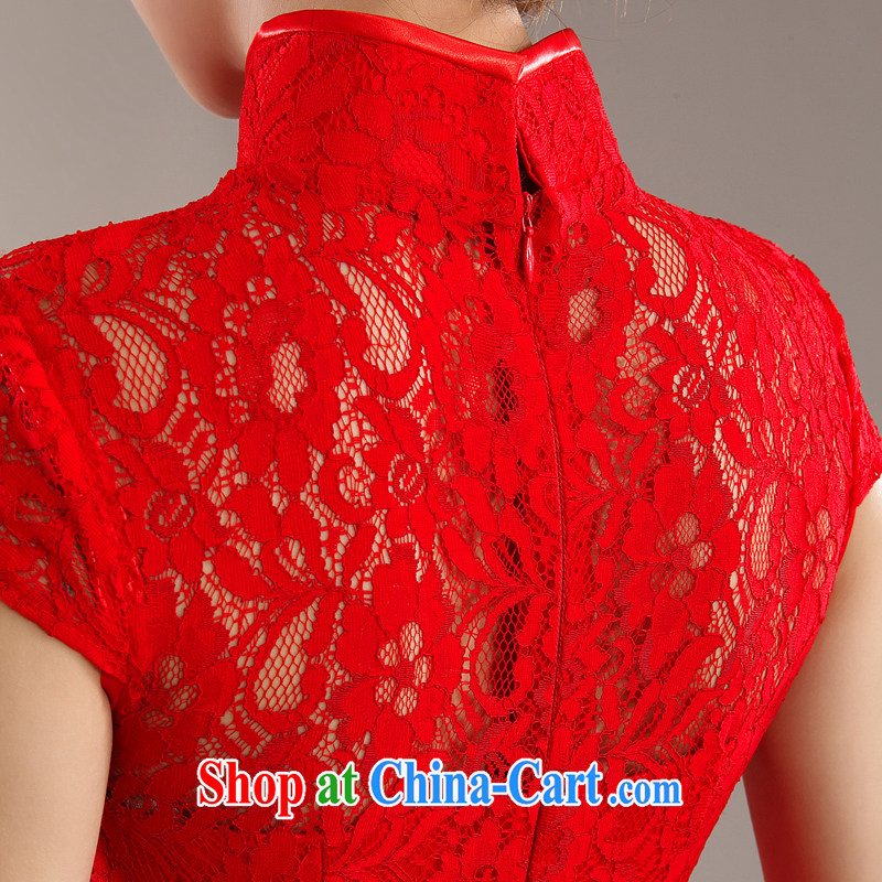 The Champs Elysees, as soon as possible, stylish and improved cheongsam dress high waist pregnant women can be seen wearing a red bridal toast serving Chinese antique dresses back door red XXL, Hong Kong, Seoul, and shopping on the Internet