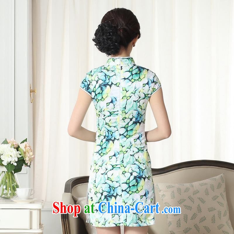 Property is still property, dresses jacquard cotton daily Chinese qipao cultivating short cheongsam picture color 2 XL, floor is still building, and, shopping on the Internet