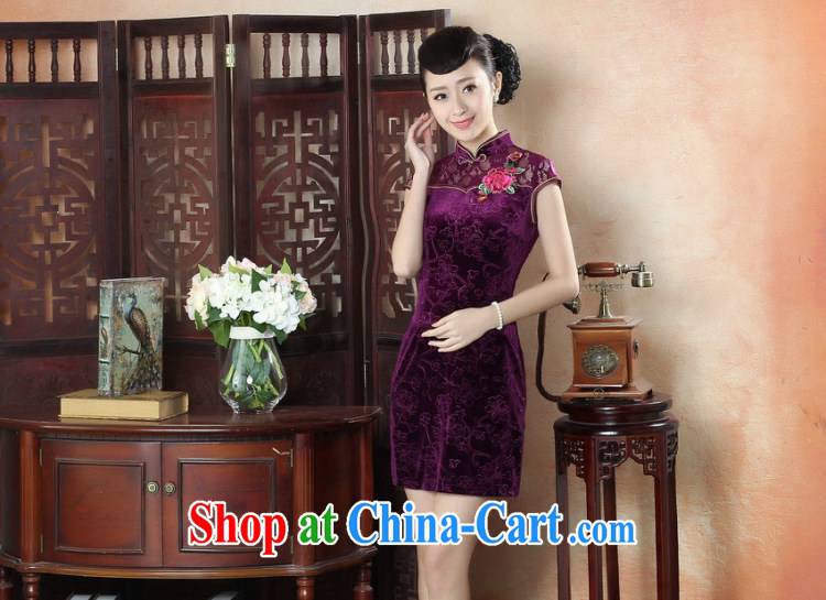 Building is building new summer, ladies lace cheongsam dress improved daily thin embroidered cheongsam D 0256 - B 2 XL pictures, price, brand platters! Elections are good character, the national distribution, so why buy now enjoy more preferential! Health