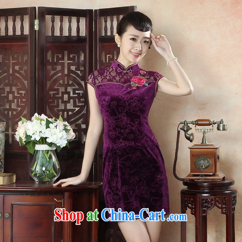 Floor is still building new summer, ladies lace cheongsam dress improved daily thin embroidered cheongsam D 0256 - B XL 2. The property is still property, shopping on the Internet