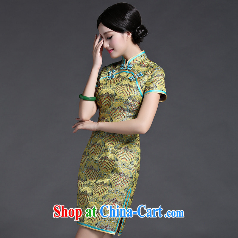 China classic 2015 new summer fashion, Ms. short Chinese Dress cheongsam dress improved retro floral M, China Classic (HUAZUJINGDIAN), and, on-line shopping