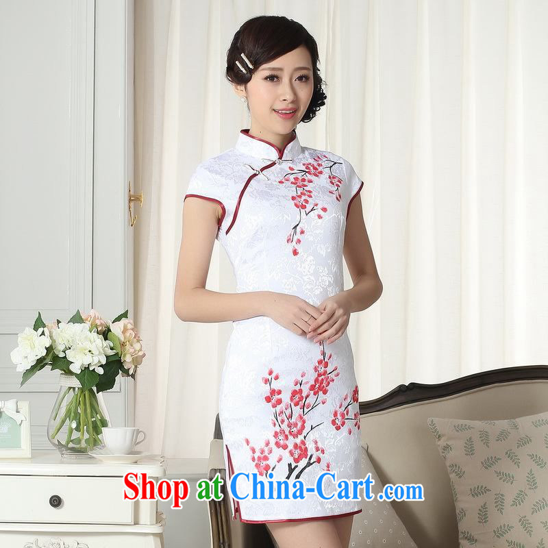 Floor is still building new summer, dresses women's clothing stylish and elegant style Chinese qipao hand-painted robes D 0092 2 XL, property is still property, shopping on the Internet