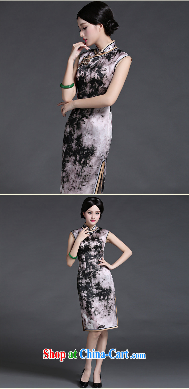 China classic 2015 summer Chinese improved silk European root yarn double-shoulder cheongsam dress retro beauty suit Ms. L pictures, price, brand platters! Elections are good character, the national distribution, so why buy now enjoy more preferential! Health