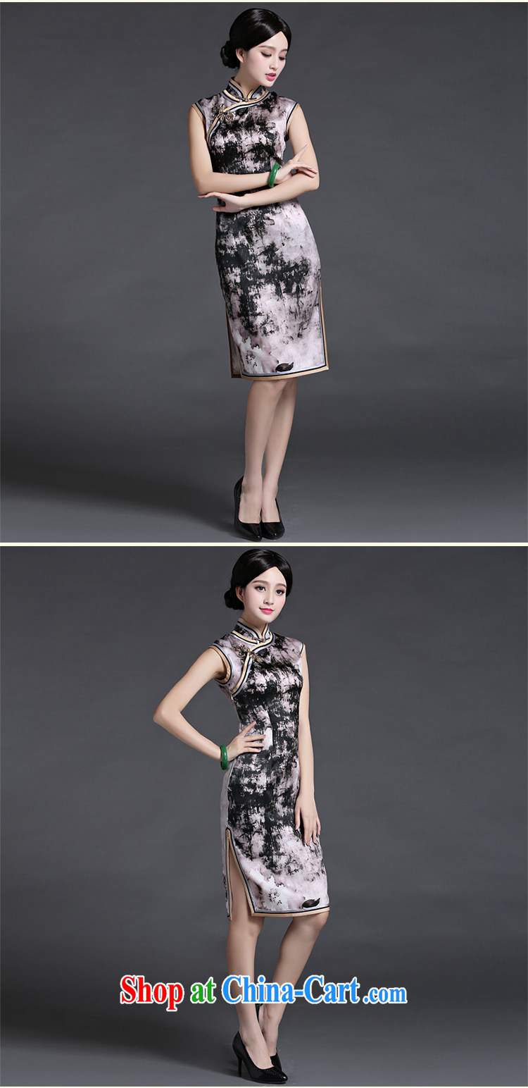 China classic 2015 summer Chinese improved silk European root yarn double-shoulder cheongsam dress retro beauty suit Ms. L pictures, price, brand platters! Elections are good character, the national distribution, so why buy now enjoy more preferential! Health