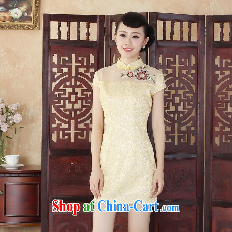 Floor is floor Lady Jane, Jacob stylish improved cultivation lace short cheongsam dress new Chinese Chinese Dress D S 0254, building is still building, shopping on the Internet