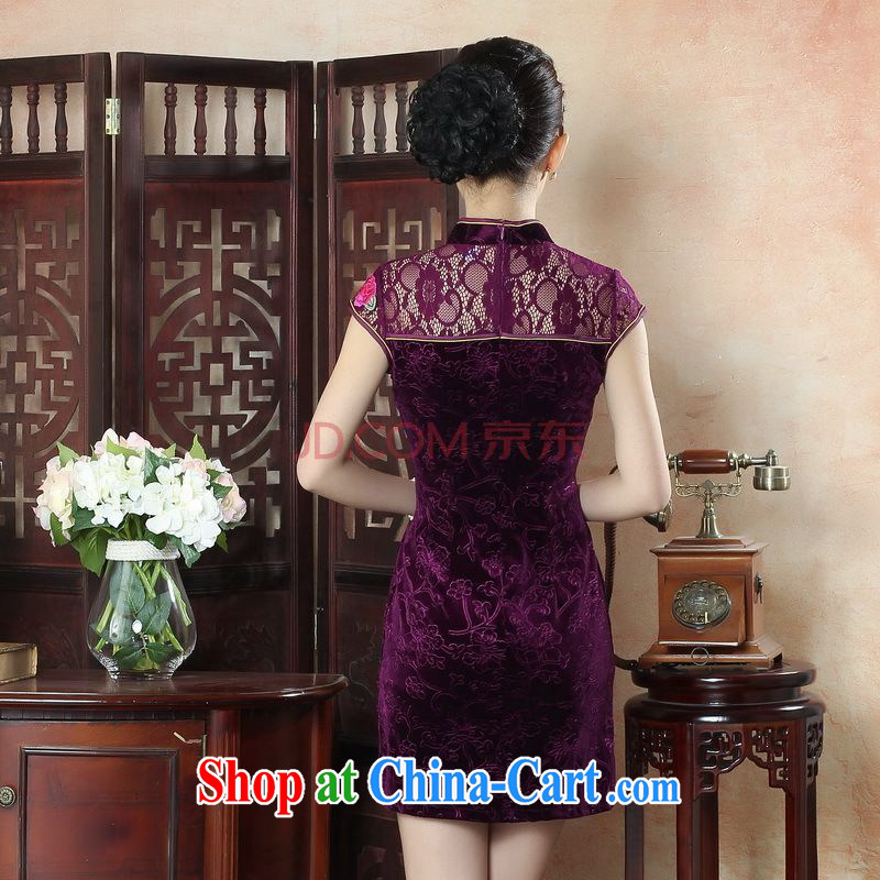 For Pont Sondé Diane summer new female lace cheongsam dress improved daily thin embroidered cheongsam D 0256 - B XXL, Pont Sondé health Diane, and shopping on the Internet