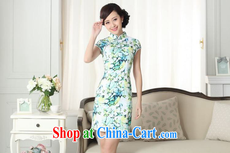 For Pont Sondé Ms. Diana dress jacquard cotton daily Chinese qipao cultivating short cheongsam picture color XXL pictures, price, brand platters! Elections are good character, the national distribution, so why buy now enjoy more preferential! Health