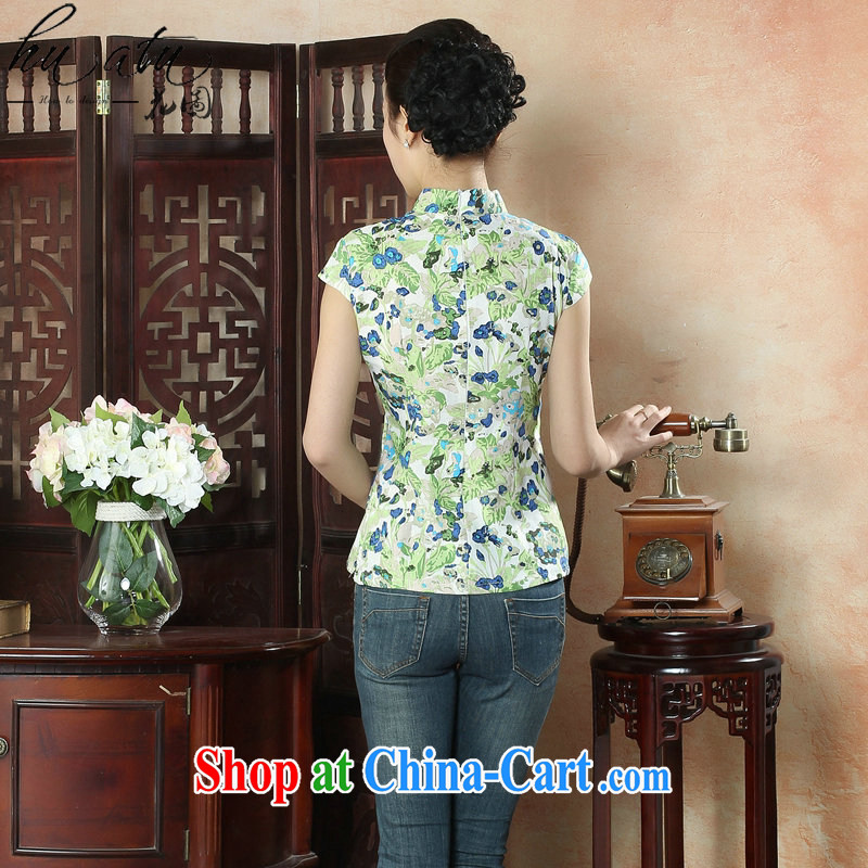 spend the summer with new dresses T-shirt Tang Women's clothes Chinese improved, for cotton the chopper take daily, Chinese as the color 2 XL, spend figure, shopping on the Internet