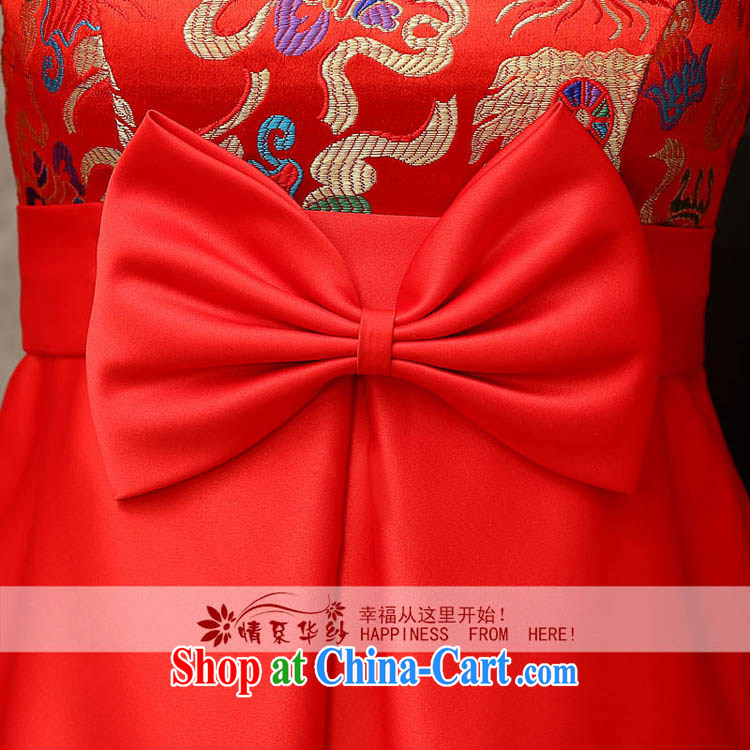 The china yarn 2015 dress new Korean high waist short, pregnant mother red marriage toast long-sleeved evening dress improved ethnic wind dresses red long-sleeved high waist XL pictures, price, brand platters! Elections are good character, the national distribution, so why buy now enjoy more preferential! Health