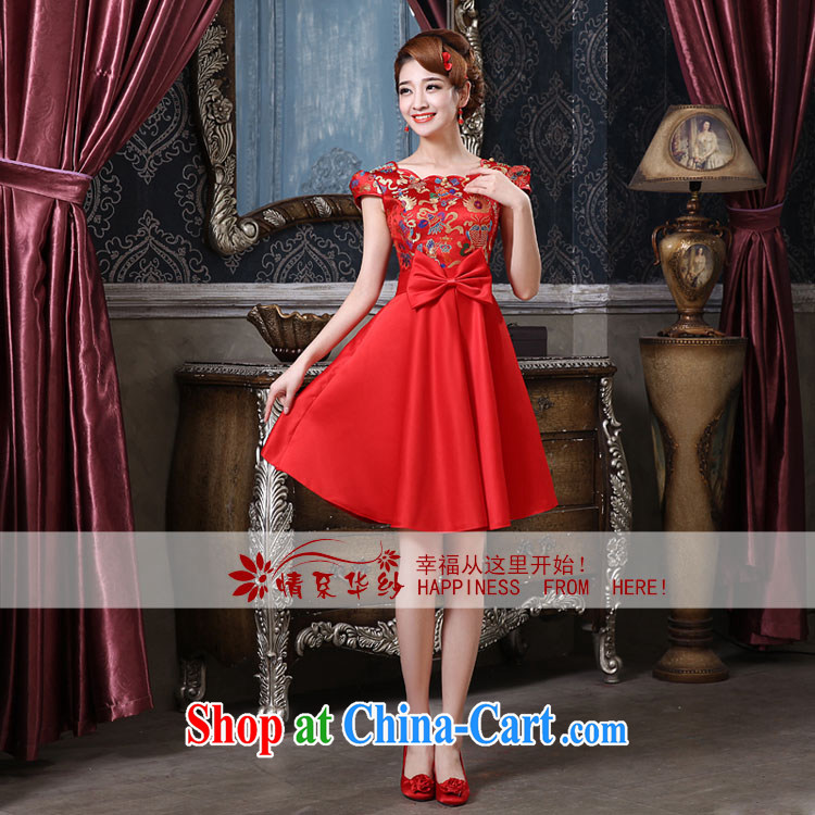 The china yarn 2015 dress new Korean high waist short, pregnant mother red marriage toast long-sleeved evening dress improved ethnic wind dresses red long-sleeved high waist XL pictures, price, brand platters! Elections are good character, the national distribution, so why buy now enjoy more preferential! Health