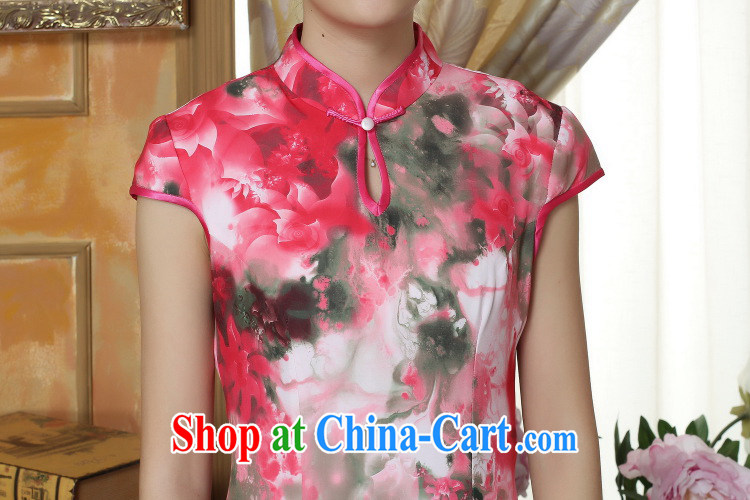 spend the summer new cheongsam Chinese clothing improved, for Chinese women's clothing cheongsam banquet silk short-sleeved long robes as the color 2 XL pictures, price, brand platters! Elections are good character, the national distribution, so why buy now enjoy more preferential! Health